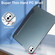 iPad Pro 11 2024 3-fold Semi-transparent Frosted Smart Leather Tablet Case - Dark Blue