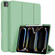 iPad Pro 11 2024 3-fold TPU Smart Leather Tablet Case with Pen Slot - Green