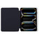 iPad Pro 11 2024 3-folding Electric Pressed Skin Texture Leather Tablet Case - Black