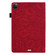 iPad Pro 11 2024 Calf Texture Embossed Leather Tablet Case - Red