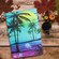 iPad Pro 11 2024 Colored Drawing Stitching Leather Tablet Smart Case - Coconut Tree
