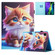iPad Pro 11 2024 Colored Drawing Stitching Leather Tablet Smart Case - Corgi