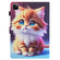 iPad Pro 11 2024 Colored Drawing Stitching Leather Tablet Smart Case - Corgi