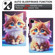 iPad Pro 11 2024 Colored Drawing Stitching Leather Tablet Smart Case - Corgi
