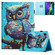 iPad Pro 11 2024 Colored Drawing Stitching Leather Tablet Smart Case - Owl