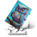 iPad Pro 11 2024 Colored Drawing Stitching Leather Tablet Smart Case - Owl