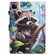 iPad Pro 11 2024 Colored Drawing Stitching Leather Tablet Smart Case - Raccoon