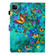 iPad Pro 11 2024 Coloured Drawing Stitching Smart Leather Tablet Case - Green Butterfly
