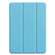 iPad Pro 11 2024 Custer Pure Color 3-Fold Holder Smart Leather Tablet Case - Sky Blue