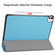 iPad Pro 11 2024 Custer Pure Color 3-Fold Holder Smart Leather Tablet Case - Sky Blue