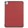 iPad Pro 11 2024 Custer TPU Pure Color 3-Fold Holder Smart Leather Tablet Case with Pen Tray - Wine Red