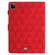 iPad Pro 11 2024 Diamond Texture Embossed Leather Smart Tablet Case - Red