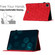 iPad Pro 11 2024 Diamond Texture Embossed Leather Smart Tablet Case - Red