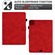 iPad Pro 11 2024 Embossed Smile Smart Leather Tablet Case - Red iPad Pro 11 2024 Embossed Smile Smart Leather Tablet Case - Red