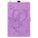 iPad Pro 11 2024 Love Butterfly Embossed Leather Tablet Case - Purple