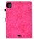 iPad Pro 11 2024 Marble Style Cloth Texture Smart Leather Tablet Case - Rose Red