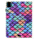 iPad Pro 11 2024 Painted Elastic Band Smart Leather Tablet Case - Wavy Pattern