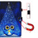 iPad Pro 11 2024 Painted Stitching Smart Leather Tablet Case - Night Sky Owl
