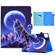 iPad Pro 11 2024 Painted Stitching Smart Leather Tablet Case - Night Wolf