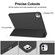 iPad Pro 11 2024 Tri-fold Holder TPU Cover Frosted Leather Smart Tablet Case withh Pen Slot - Black
