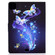 iPad Pro 11 2024 Voltage Colored Drawing Smart Leather Tablet Case - Butterflies Flower