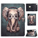 iPad Pro 11 2024 Voltage Colored Drawing Smart Leather Tablet Case - Elephant