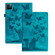 iPad Pro 13 2024 Butterfly Cat Embossing Leather Tablet Case - Sky Blue