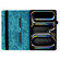 iPad Pro 13 2024 Butterfly Cat Embossing Leather Tablet Case - Sky Blue