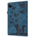 iPad Pro 13 2024 Butterfly Cat Embossing Leather Tablet Case - Dark Blue