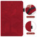 iPad Pro 13 2024 Tree Life Series Embossed Smart Leather Tablet Case - Red