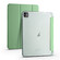 iPad Pro 13 2024 3-fold TPU Leather Smart Tablet Case with Pen Slot - Matcha Green