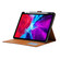 iPad Pro 13 2024 Calf Texture Double Fold Clasp Horizontal Flip Leather Smart Tablet Case - Brown