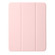 iPad Pro 13 2024 Clear Acrylic 3-Fold Leather Tablet Case - Pink