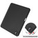 iPad Pro 13 2024 Custer TPU Pure Color 3-Fold Holder Smart Leather Tablet Case with Pen Tray - Black