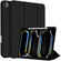 iPad Pro 13 2024 3-fold TPU Smart Leather Tablet Case with Pen Slot - Black