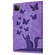 iPad Pro 13 2024 Butterfly Cat Embossing Leather Tablet Case - Purple
