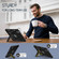 iPad Air 11 2024 Contrast Color Silicone Acrylic PC Tablet Case with Holder - Black