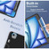 iPad Air 11 2024 Contrast Color Silicone Acrylic PC Tablet Case with Holder - Black