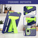 iPad Air 11 2024 T Holder Robot Silicone Hybrid PC Tablet Case - Navy Yellow Green