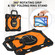 iPad Air 11 2024 Contrast Color Robot Silicone Hybrid PC Tablet Case - Black Orange