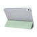 iPad Air 11 2024 3-folding Electric Pressed Skin Texture Leather Tablet Case - Green