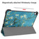 iPad Air 11 2024 Custer Painted 3-Fold Holder Smart Leather Tablet Case - Apricot Blossom