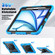 iPad Air 11 2024 Silicone Hybrid PC Tablet Case with Shoulder Strap - Light Blue + Black