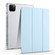 iPad Air 11 2024 3-fold Clear TPU Smart Leather Tablet Case with Pen Slot - Ice Blue