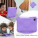 iPad Air 11 2024 Handle Football Shaped EVA Shockproof Tablet Case - Light Purple