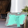 iPad Air 11 2024 / Air 2022 10.9 Shockproof Silicone Hybrid PC Tablet Case with Holder - Mint Green + Grey