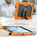 iPad Air 11 2024 Silicone Hydric PC Tablet Case with Shoulder Strap & Holder - Orange