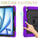 iPad Air 13 2024 Silicone Hydric PC Tablet Case with Shoulder Strap & Holder - Purple