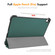 iPad Air 13 2024 ENKAY Tri-fold Custer Texture Platic Leather Smart Tablet Case - Grey