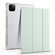 iPad Air 13 2024 3-fold Clear TPU Smart Leather Tablet Case with Pen Slot - Light Green